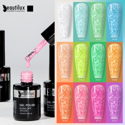 Snow Flake Gel Nail Polish UV LED Semi Permanent Nails Art Design Varnish Lacquer 10ml
