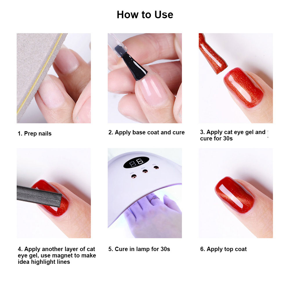 H558bd1cdab564b37abea14eac0b17b6ft Beautiful 3D Magnetic Cat Eye Gel Color UV LED Semi Permanent Nail Polish