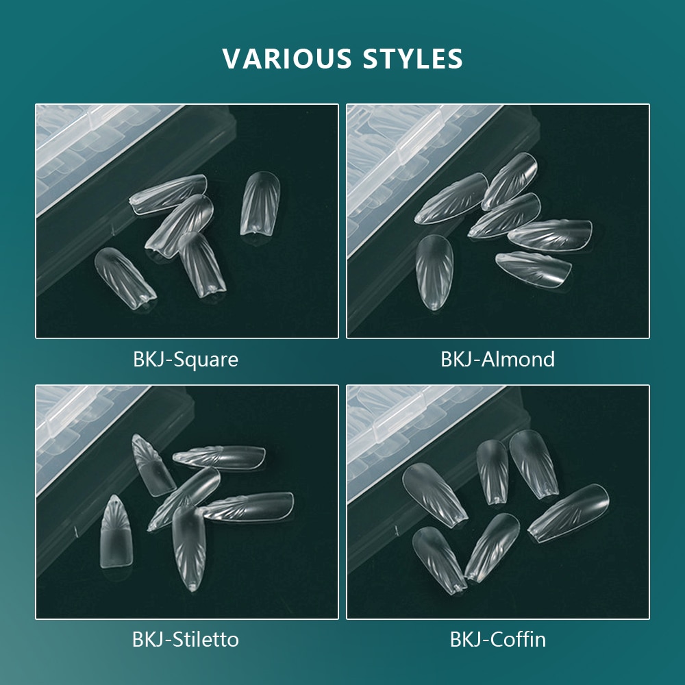 Nailpop-Matching-Nail-Tips-3D-Shell-Shape-Fake-Nails-Suitable-for-Small-Fingernail-Almond-Coffin-Stiletto-4 Nailpop Matching Nail Tips 3D Shell Suitable for Small Fingernail