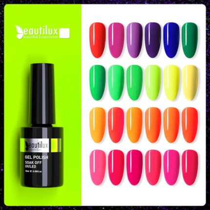 Summer Neon Candy Nail Gel Polish Set - 10ml