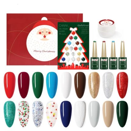 Christmas Nail Gel Polish Kit - 18 Pcs Cute And Creative
