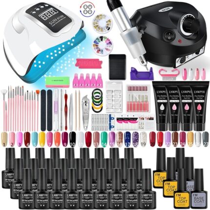 Acrylic Nail Kit with Nail Lamp và Manicure Tools Set