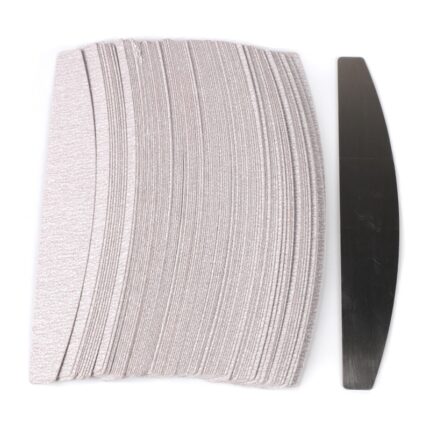 100Pcs Replacement SandPaper Nail File with Metal Handle 100/180 Double-sided