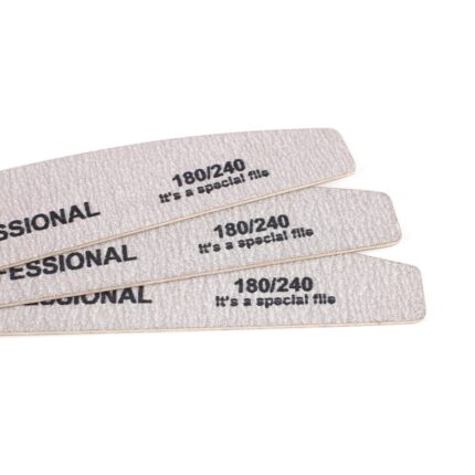 10pcs Wood Sandpaper Nail File 180/240 - Double-sided Manicure Buffers