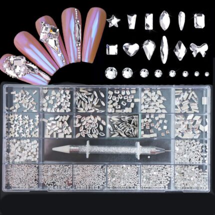2500pcs AB Crystal Nail Art Set