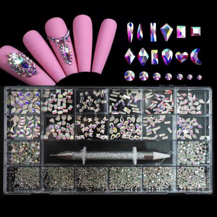 2500pcs AB Crystal Nail Art Set