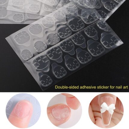 5 Sheets Double-Sided Nail Adhesive Glue Stickers for False Nails