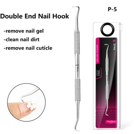 Stainless Steel Hook Cuticle Pusher & Gel Polish Remover Tool