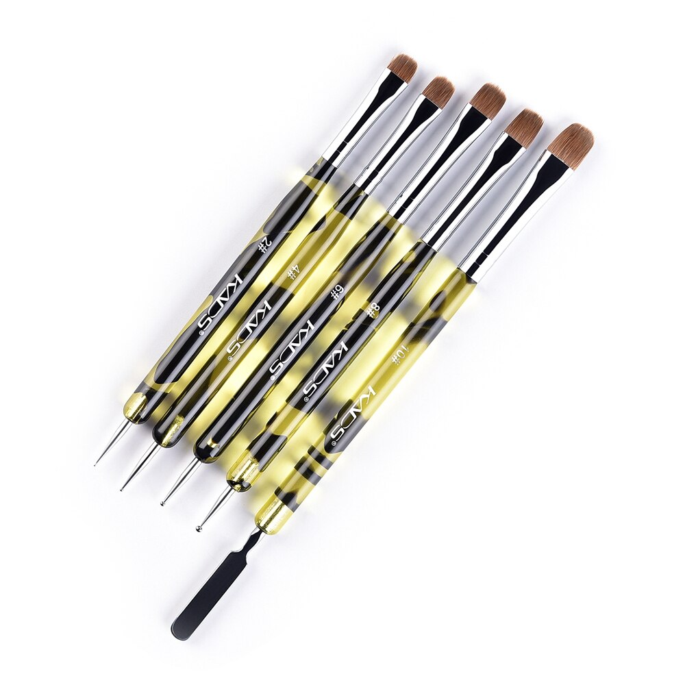 KADS-2-Way-Kolinsky-Brush-Acrylic-Professional-French-Manicure-Brush-Nail-Art-Brush-Nail-Dotting-Pen-5 KADS 2 Way Kolinsky Brush Acrylic Nail Art Set