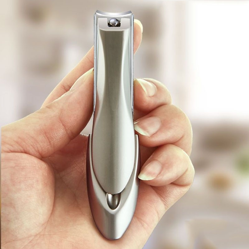 Nail-Clippers-Stainless-Steel-Sharpest-Nail-Cutter-Duty-Curved-Edge-for-Adult-Men-Women-Swing-Out Stainless Steel Nail Clippers with Curved Edge