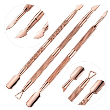 Double-Ended Stainless Steel Cuticle Pusher Set for Nail Care