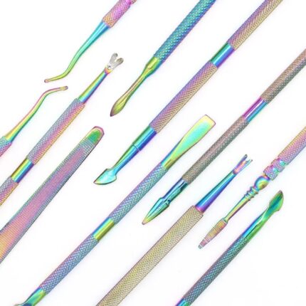 Stainless Steel Double-Ended Cuticle Pusher and Dead Skin Remover