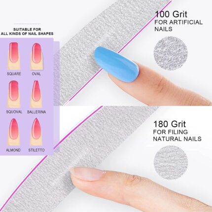 2 PCS Professional Nail Files – versatile nail styling tools