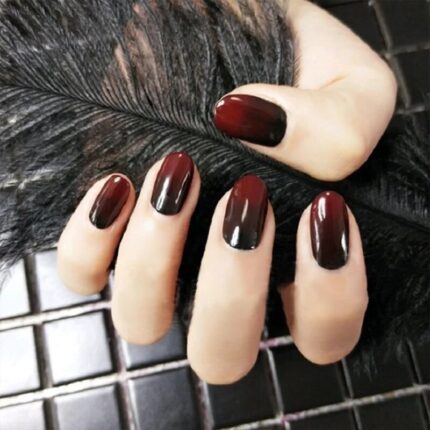 24PCS/Set Square Design Press-On False Nails
