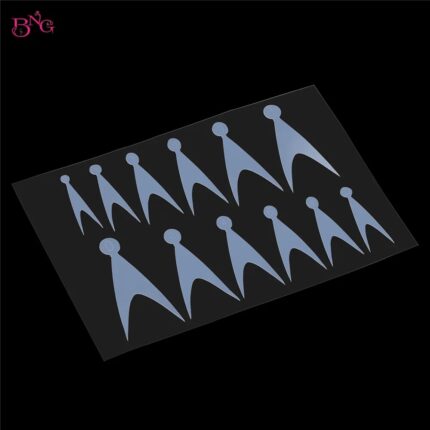 24pcs French Tip Dual Forms Reusable Silicone Nail Stickers