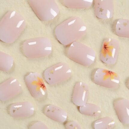 24pcs Glitter Powder Press-On Faux Fingernails