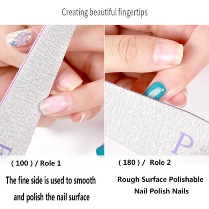 Nail File Buffer - 3/5 Pcs, 100/180 Grit
