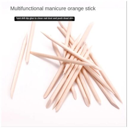 3 Sizes Orange Wood Sticks for Cuticle Pusher - 10/50/100 Pieces/Set