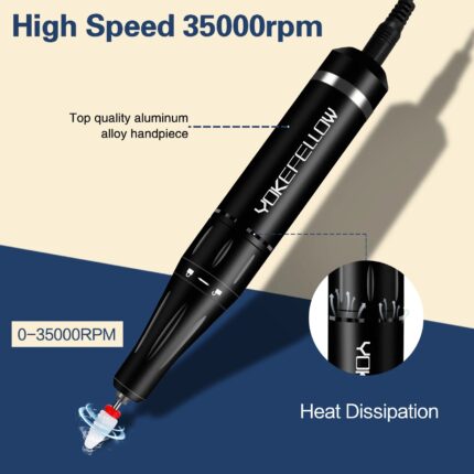 Rechargeable Nail Drill Machine with LCD Display - 35000RPM