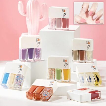3Pcs/Set Water-Based Gel Nail Polish Set - 12g, Quick-Dry, DIY 3-in-1 Nail Art