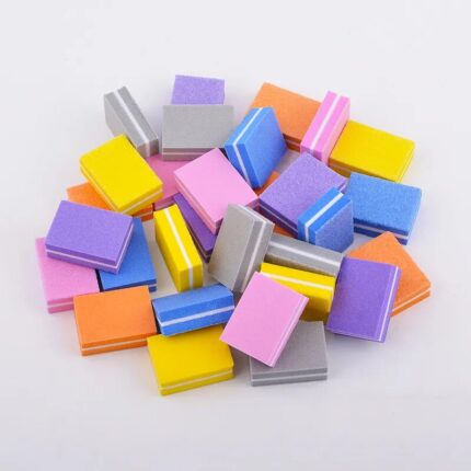 500-100PCS Nail Sanding Buffer Block - Double Sided