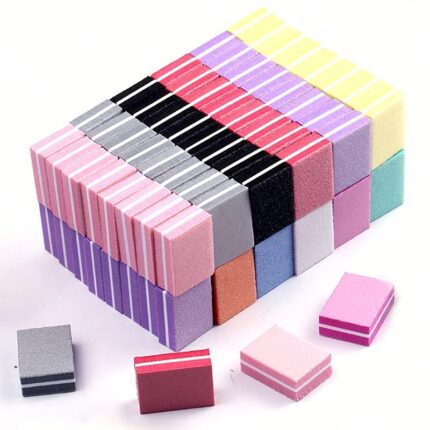 50Pcs Mini Nail Buffer Files (100/180 Grit)