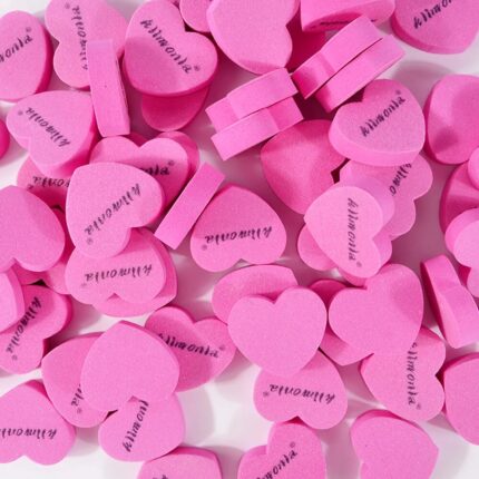 50pcs Mini Nail Files - Pink Love Design - 180/240 Grit