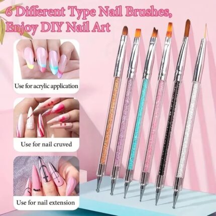 Acrylic Nail Brushes and Dappen Dish Set