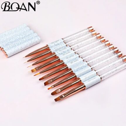Marbled Rose Gold Nail Brush