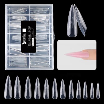 Beautilux Plastic Nail Forms for Quick Poly Acrylic Nail Extensions