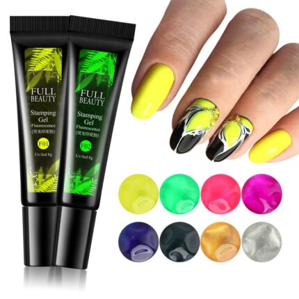 Stamping Plates & Gel Nail Polish Set