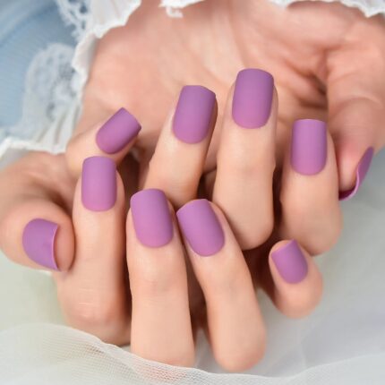 Matte Deep Pink Square Short Press-On Nails