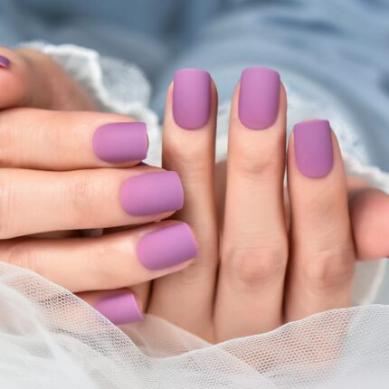 Matte Deep Pink Square Short Press-On Nails