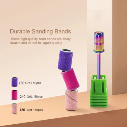 50Pcs Efile Sanding Bands for Acrylic Nails Drill