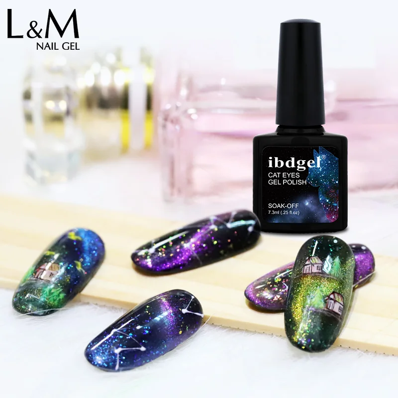 1pc-7-3ml-ibdgel-Galaxy-cat-eye-UV-LED-Soak-off-Gel-polish-for-fake-nails-4 1pc 7.3ml Galaxy Cat Eye Gel Polish