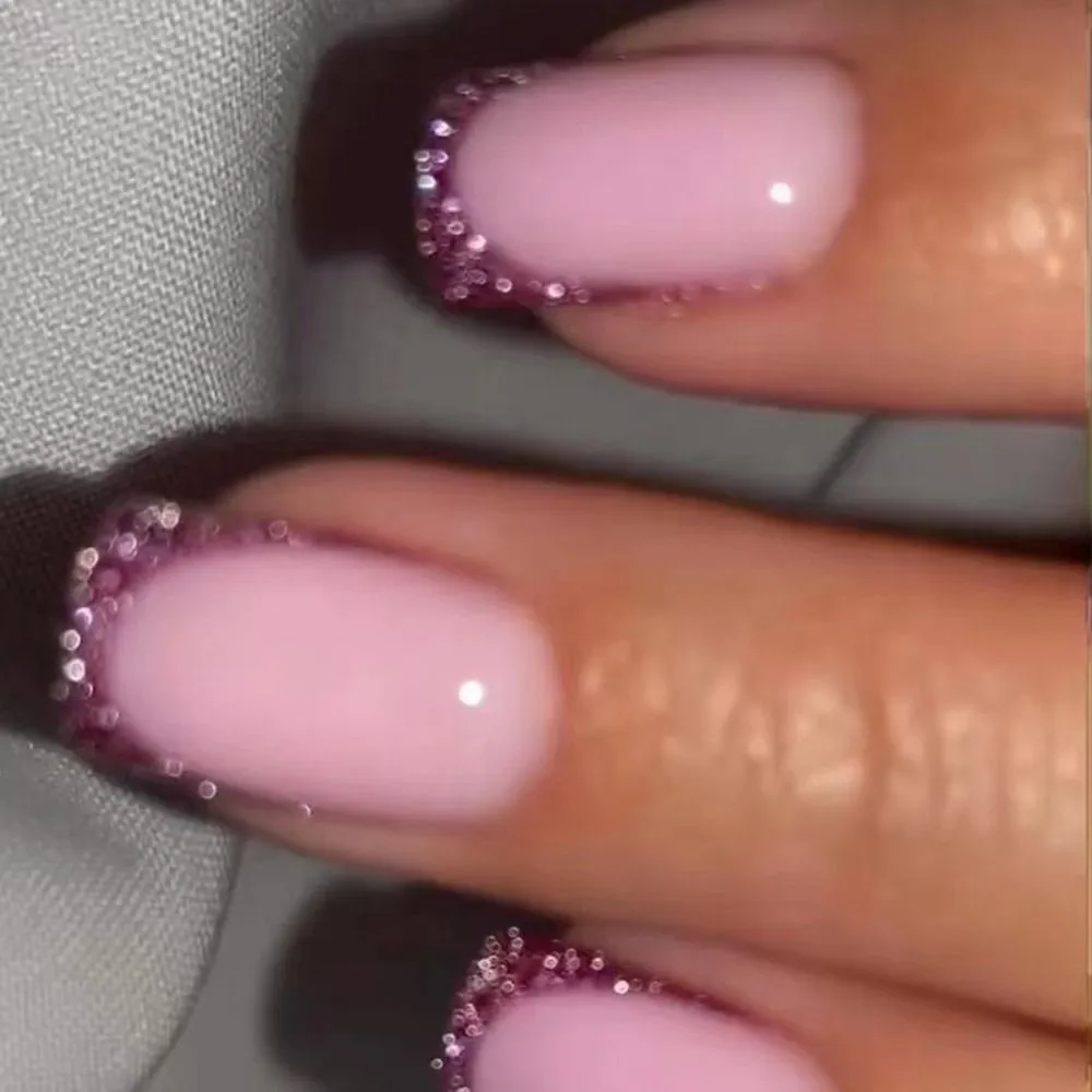 24Pcs-Box-Short-Square-False-Nails-French-Fake-Nials-Detachable-Nail-Tips-Full-Cover-Press-on-1 24Pcs Detachable Square False Nails