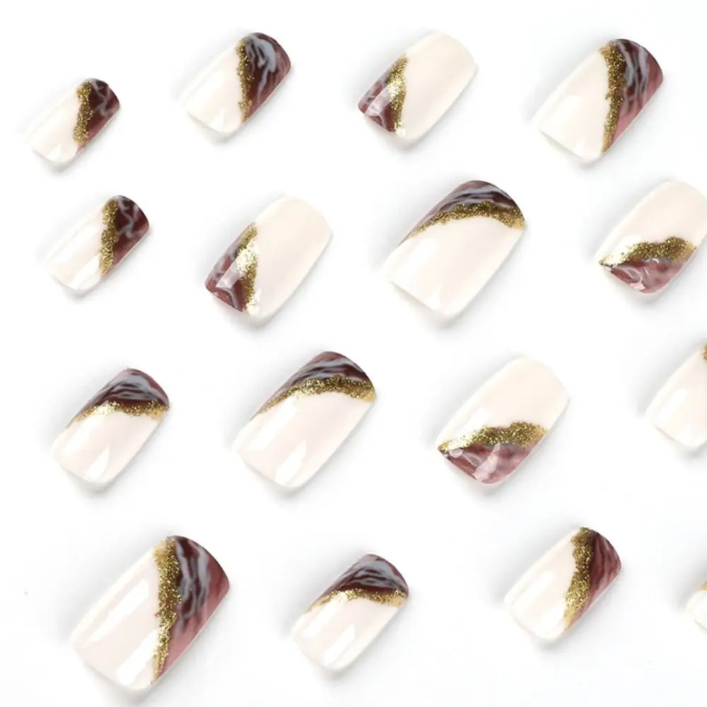 24Pcs-Box-Short-Square-False-Nails-French-Fake-Nials-Detachable-Nail-Tips-Full-Cover-Press-on-5 24Pcs Detachable Square False Nails