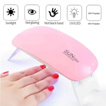6W Mini USB Nail Lamp - Pink and White Gel Polish Dryer
