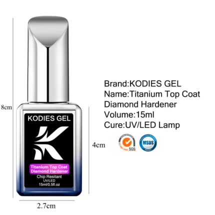 15ML Titanium Top Coat UV Gel Polish