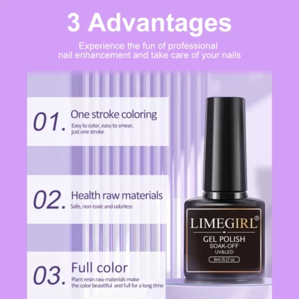 Nail Art Kit with UV LED Lamp, Gel Polish, and Tools